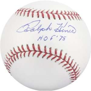  Ralph Kiner Autographed Baseball  Details HOF 75 
