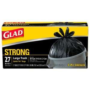   30 Gallon Strong Quick Tie Trash Bags   27 ct: Health & Personal Care