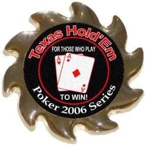  Solid Brass Card Covers/Spinners for Poker Games: Sports 