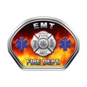  Firefighter Fire Helmet Front Face EMT Real Fire Decal 