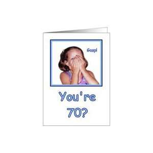  Funny Birthday 70 Years Old Shocked Girl Humor Card: Toys 