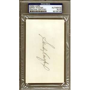  Sandy Koufax Autographed Index Card PSA/DNA #83155156 