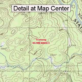  USGS Topographic Quadrangle Map   Tramway, Maine (Folded 