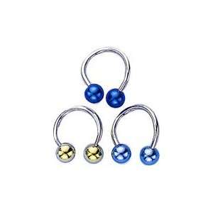    Body Jewelry Spiral twister ring with Titanium Bead.: Jewelry