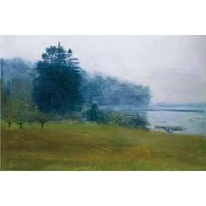  Kurt Solmssen 36W by 24H  Trees in Fog and Mist CANVAS 