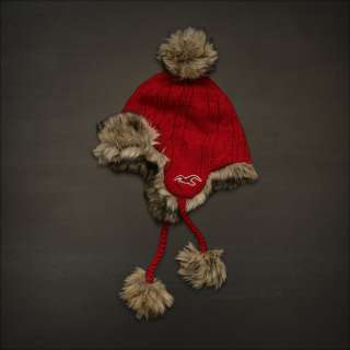 Hollister Hco By Abercrombie Womans Faux Fur Trapper hat  