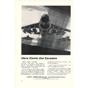  1966 LTV A 7 Corsair II Aircraft Slip Under Radar Print Ad 