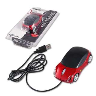 Red Auto Design USB 2.0 High Precision Optical Mouse UK  