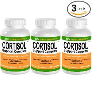 com 3 BOTTLES Cortisol Support Complex 540 total Capsules Burn Belly 