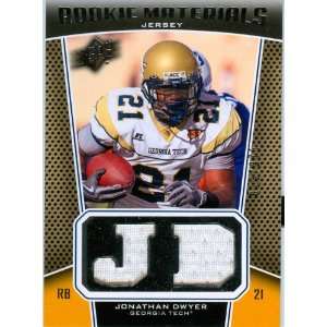   Jonathan Dwyer Rookie Dual Game Worn Jersey Card: Sports & Outdoors