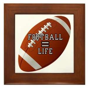  Framed Tile Football Equals Life 