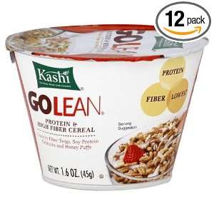 Kashi GoLean Cereal Cup, 1.6 Ounce (Pack of 12):  Grocery 