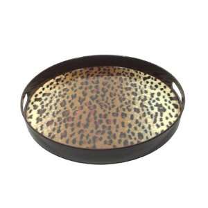  Leopard Skin Round Melamine Tray by Precidio Kitchen 
