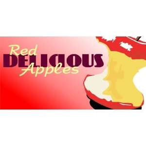  3x6 Vinyl Banner   Red Delicious Apples 