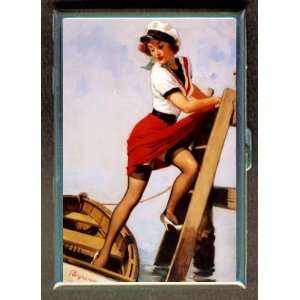  PIN UP ROWBOAT HOT LEGS RETRO ID Holder, Cigarette Case or 