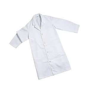 Knee Length Lab Coat,snaps,m,white   LAB SAFETY SUPPLY:  