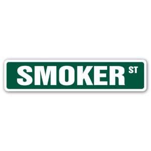  SMOKER Street Sign cooker bbq barbque grill grilling 