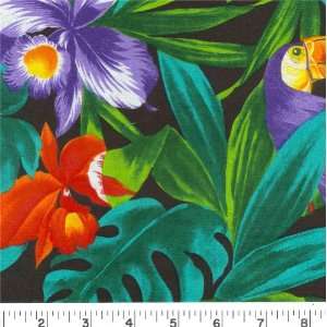  45 Wide tropical toucans Fabric By The Yard: Arts 