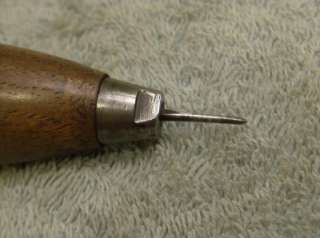 UNMARKED ANTIQUE/VINTAGE COMBINATION LEATHER SEWING AWL  