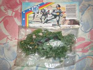 70s HP MINI Plastic Toy Soldiers WW 2 II MINT GREEN  