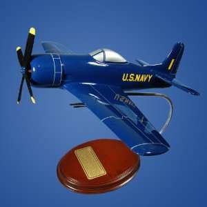 Grumman F 8F Bearcat Blue Angels Quality Desktop Wood Model Aircraft 
