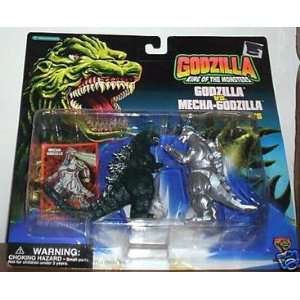Trendmasters Godzilla Vs Mecha Godzilla 4.5Figures Bonus Trading Card 