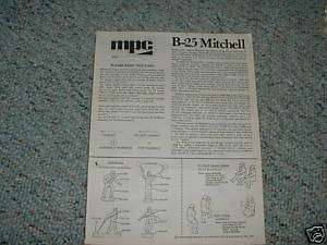 Airfix MPC 1/72 B 25 Mitchell Instructions  