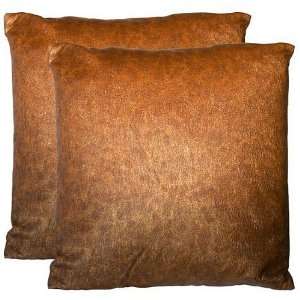   : Metallic Leather Decorative Pillow (Set of 2) gold: Home & Kitchen