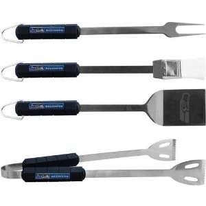  Seattle Seahawks Stainless Steel 4 Piece BBQ Set: Sports 