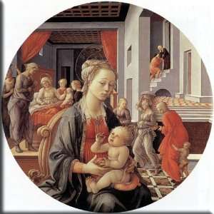   Virgin 16x16 Streched Canvas Art by Lippi, Filippino: Home & Kitchen