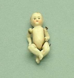  Miniature Porcelain Bisque Jointed Baby Doll Made in Germany P 132