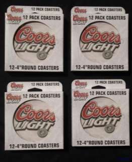   Light Beer Round Bar Drink Restaurant Coasters 4 Round Lot Of 48 NEW