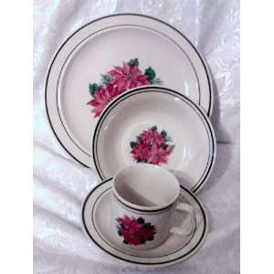  Gibson Holiday 16 Pc Stoneware (Service for 4) Dinnerware 