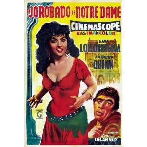  The Hunchback of Notre Dame (1957) 27 x 40 Movie Poster 