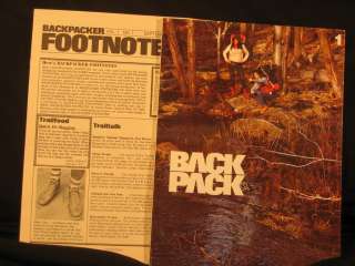 BACKPACKER MAGAZINE 1 & BACKPACKER NOTES PREMIERE ISSUES MCKINLEY 