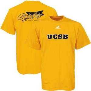  adidas UC Santa Barbara Gauchos Gold Prime Time T shirt 
