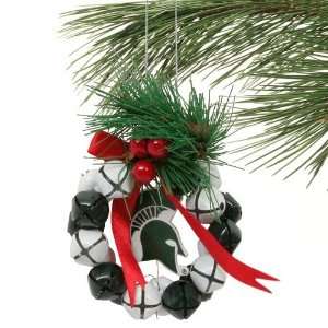  NCAA Michigan State Spartans Bell Wreath Ornament: Home 