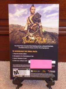   NEW VEGAS TRIBAL PACK Added Bonus Xbox 360 dlc fall out armor machete