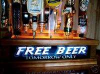 18 Tap handle holder Lighted FREE BEER TOMORROW   