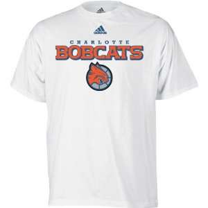  Charlotte Bobcats White adidas True T Shirt: Sports 