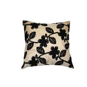  Tivoli Flock Floral Design 17 X 17 Decorative Cushion 