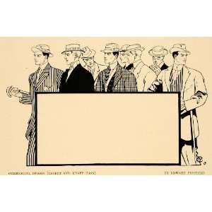  1908 Print Commercial Design Men Suits Hat Penfield Art 