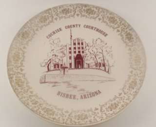 Vintage Cochise County Courthouse Bisbee Arizona Collector Plate 