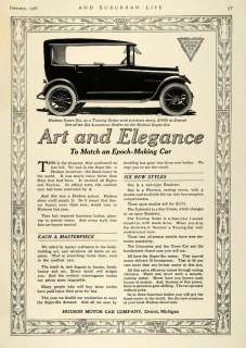 1916 Ad Hudson Motor Cars Super Six Touring Sedan Vehicle Model Black 