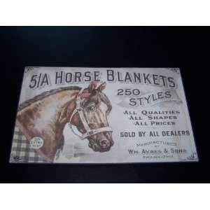  Horse Blankets Tin Sign 