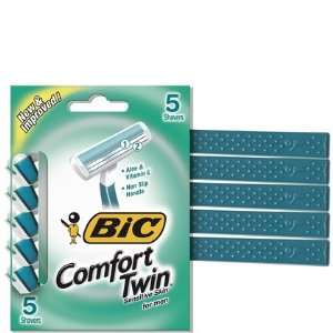  Bic Comfort Twin Shavers For Men Sensitive Skin 5 ct, 2 ct 