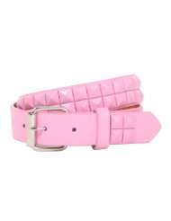 kids 1 snap on punk rock pink star studded leather belt