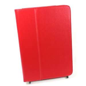  Red Solid Color Motorola Xoom Tablet Leather Book Style 