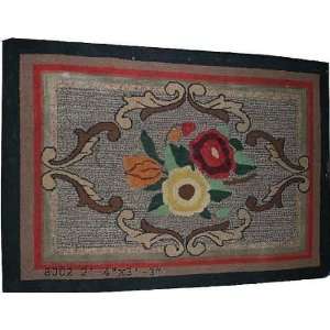  A Gorgeous Decorative Antique American Hooked Rug: Home 