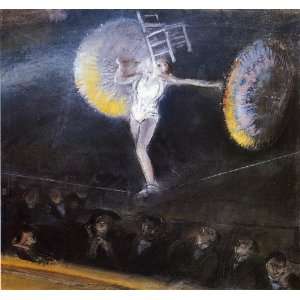   oil paintings   Everett Shinn   24 x 22 inches   The Tightrope Walker